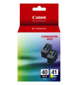 Genuine Canon Inkjet Cartridge PG-40 BK+CL-41Color (2 pack)